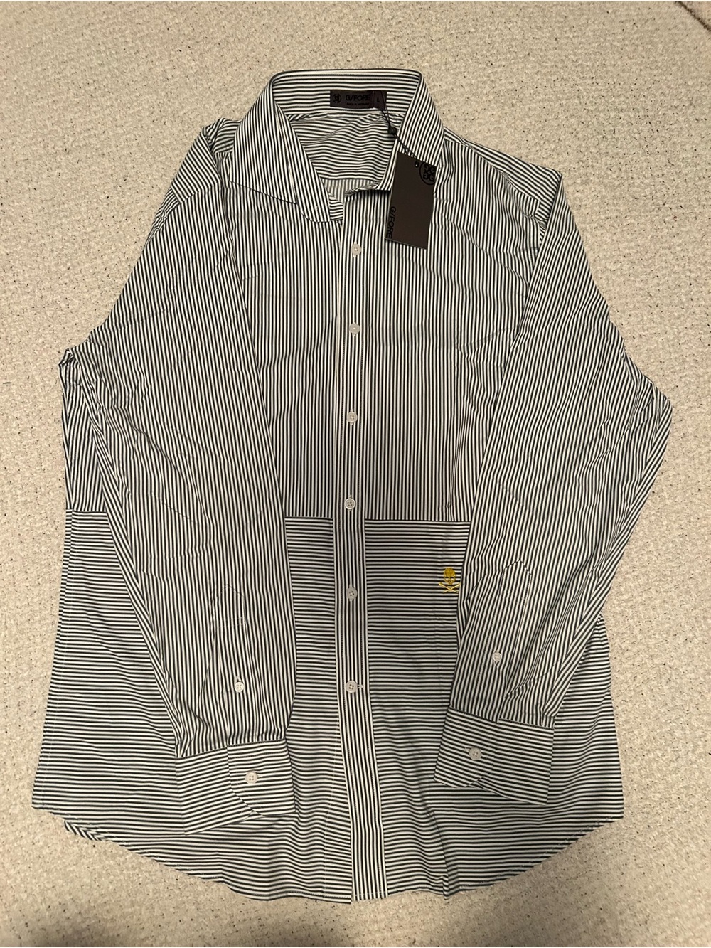NWT Large G/ FORE Long Sleeve Skull Dress Shirt G4 White